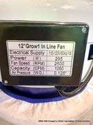 GROW 1 110-120V 12IN. INLINE FAN W/ LARGE FILTER