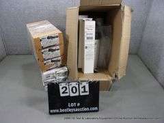 LOT: BOX-CHEMICAL FILTER SET, LAB THERMOMETER, HVAC LIMIT SWITCHES