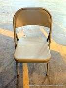 TAN METAL FOLDABLE CHAIRS (6X MONEY)