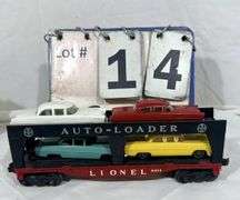 LIONEL 6414 EVANS AUTO LOADER TRAIN CAR W/ 4-AUTOMOBILES, O-GUAGE