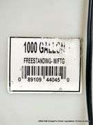 1000 GALLON FREE STANDING WATER TANK