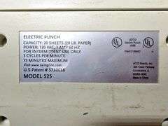 ELECTRIC PAPER PUNCH, MODEL 525