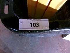 3 - BLACK PLASTIC TOTES W/ YELLOW LIDS - 3 X MONEY