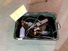 BLACK TOTE W/ MISC. ITEMS