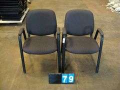 FABRIC UPHOLSTERED GUEST CHAIRS, QTY 2