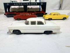 LIONEL 6414 EVANS AUTO LOADER TRAIN CAR W/ 4-AUTOMOBILES, O-GUAGE