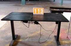 BLACK ELECTRIC ADJUSTABLE HEIGHT STANDING DESK