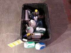 BLACK TOTE W/ MICS. ITEMS