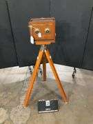 SCOVILL 622 STEREO CAMERA W/ WOODEN TRIPOD 1885