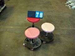 PNEUMATIC ROLLING CHAIR, QTY 3