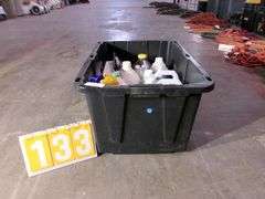 BLACK TOTE W/ MICS. ITEMS