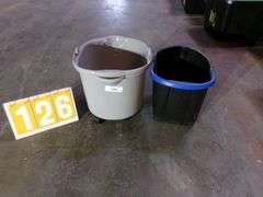 ROLLING BUCKET, PLASTIC UTILITY BUCKET, QTY 2