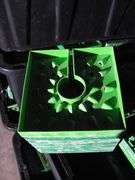 BLACK TOTES W/ TOP FEED IRRIGATION CAPS, QTY 6