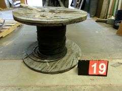 SPOOL: 4 AWG COPPER WIRE - GROSS WEIGHT 113 LBS