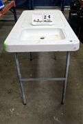 WHITE PLASTIC TABLE, SMALL