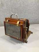 THE NATIONAL CAMERA STEREO W/ WOODEN TRIPOD