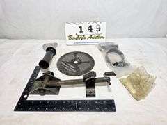 COLEMAN COOLER W/ MISC. TABLE CLAMPS AND PARTS