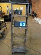 DARK WOOD GRAIN FINISH MULTI-TIERED LADDER BOOKSHELF