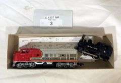 ATHEARN SDP-40 SANTA FE PASS LOCOMOTIVE, HD SCALE W/ CR ROF NJ #8 HO SCALE STEAM LOCOMOTIVE