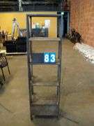 DARK WOOD GRAIN FINISH MULTI-TIERED LADDER BOOKSHELF