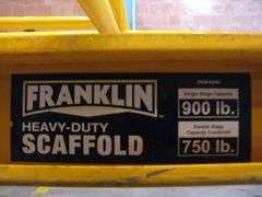 FRANKLIN HEAVY DUTY SCAFFOLD, 28-1/8W X 66-1/2L