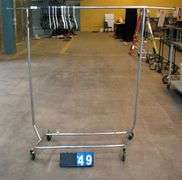 METAL CLOTHING RACK ON WHEELS