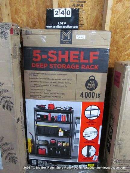MM 5-SHELF DEEP STORAGE RACK, 48