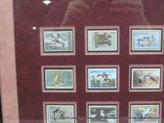 14" X 18" FEDERAL RW - DEPARTMENT OF INTERIOR DUCK COLLECTION STAMP DISPLAY DUCK STAMPS - RW49-60