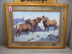 FRAMED LIMITED EDITION REPRODUCTION LITHOGRAPH - TOM MANSANAREZ - 1998 - L.E. 12/95 "MEETING THE CHA