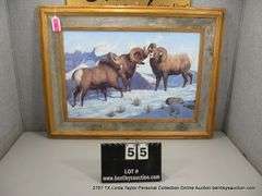 FRAMED LIMITED EDITION REPRODUCTION LITHOGRAPH - TOM MANSANAREZ - 1998 - L.E. 12/95 "MEETING THE CHA