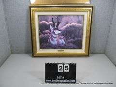 FRAMED LIMITED EDITION REPRODUCTION LITHOGRAPH - EVENING LIGHT BY TIM MANSANAREZ - 1996 - #12/50,