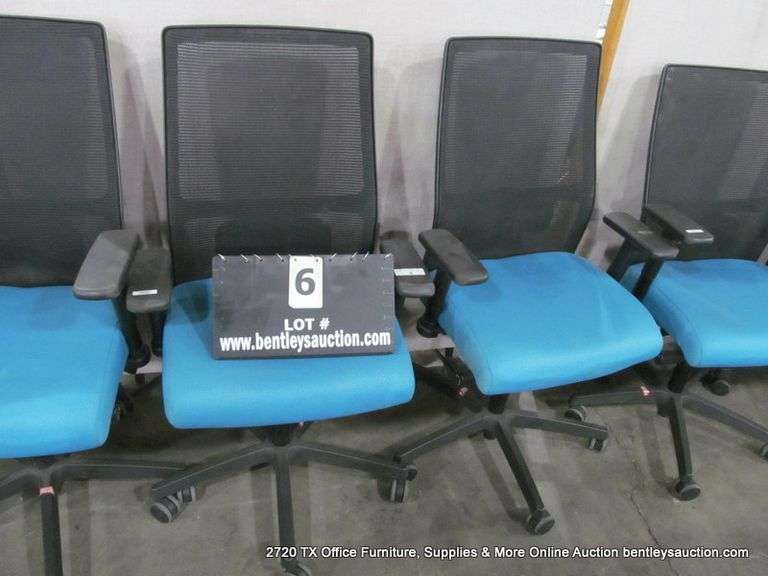 HON MESH BACK OFFICE CHAIRS - BLUE (2X MONEY)