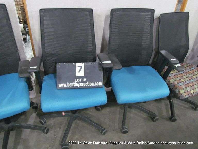 HON MESH BACK OFFICE CHAIRS - BLUE (2X MONEY)