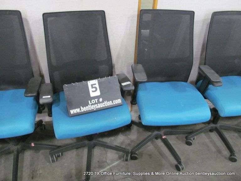 HON MESH BACK OFFICE CHAIRS - BLUE (2X MONEY)