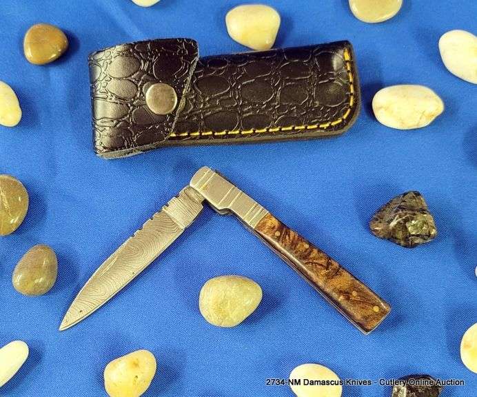 FOLDING KNIFE W/ SHEATH, 7-3/4" OVERALL LENGTH