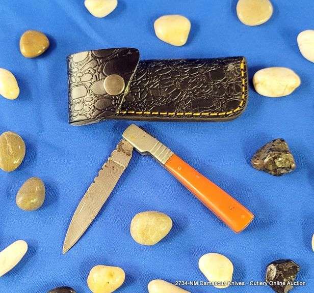 FOLDING KNIFE W/ SHEATH, 7-3/4" OVERALL LENGTH