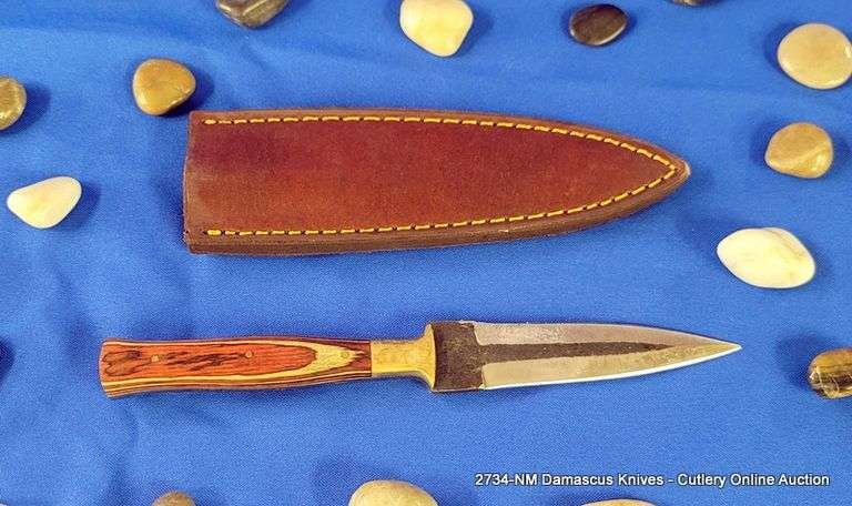 DOUBLE EDGED KNIFE W/ SHEATH, 8-1/2" OVERALL LENGTH