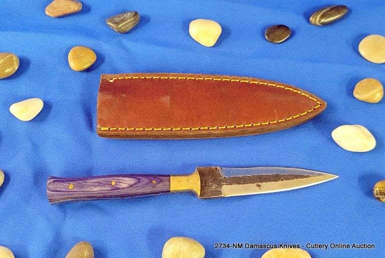DOUBLE EDGED KNIFE W/ SHEATH, 8-1/2" OVERALL LENGTH
