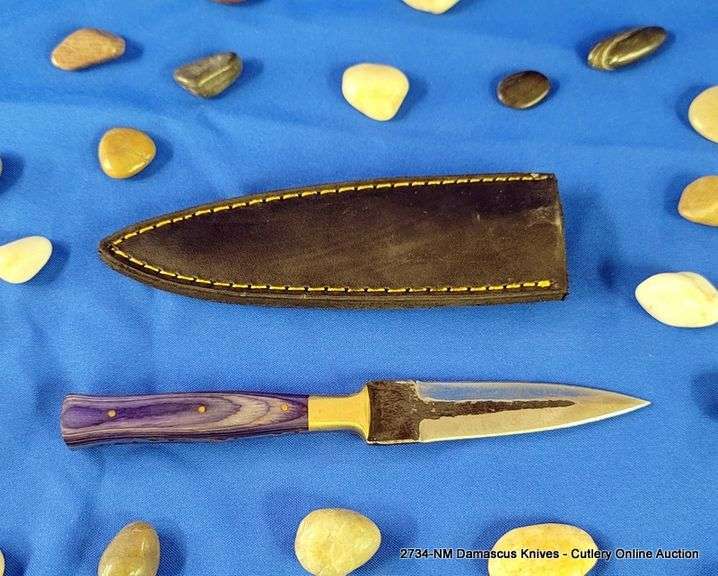 DOUBLE EDGED KNIFE W/ SHEATH, 8-3/8" OVERALL LENGTH