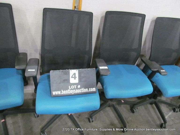 HON MESH BACK OFFICE CHAIRS - BLUE (2X MONEY)