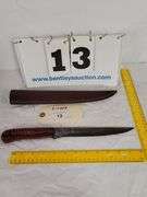KNIFE W/ SHEATH, 13-1/4" OVERALL LENGTH