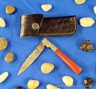FOLDING KNIFE W/ SHEATH, 7-3/4" OVERALL LENGTH