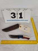 KNIFE W/ SHEATH, 7-7/8" OVERALL LENGTH
