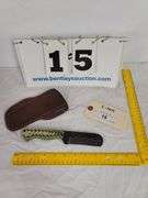 KNIFE W/ SHEATH, 8-3/8" OVERALL LENGTH
