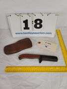 KNIFE W/ SHEATH, 8-1/2" OVERALL LENGTH