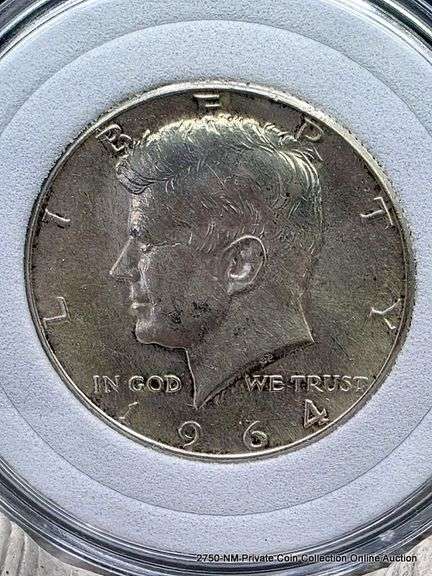 1964  Kennedy Half Dollar   Nail polish