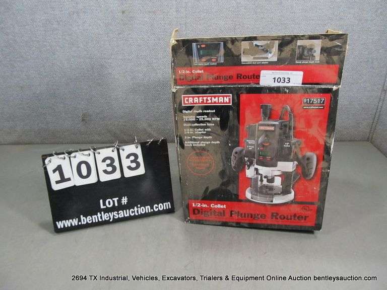 Bentley Router CRAFTSMAN DIGITAL PLUNGE ROUTER MODEL: 17517 (IN BOX) - Bentley ...