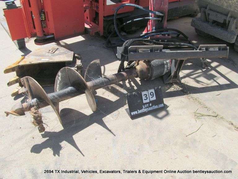 HALE SKID STEER MOUNT AUGER BORING ATTACHMENT W/ 18" DRILL