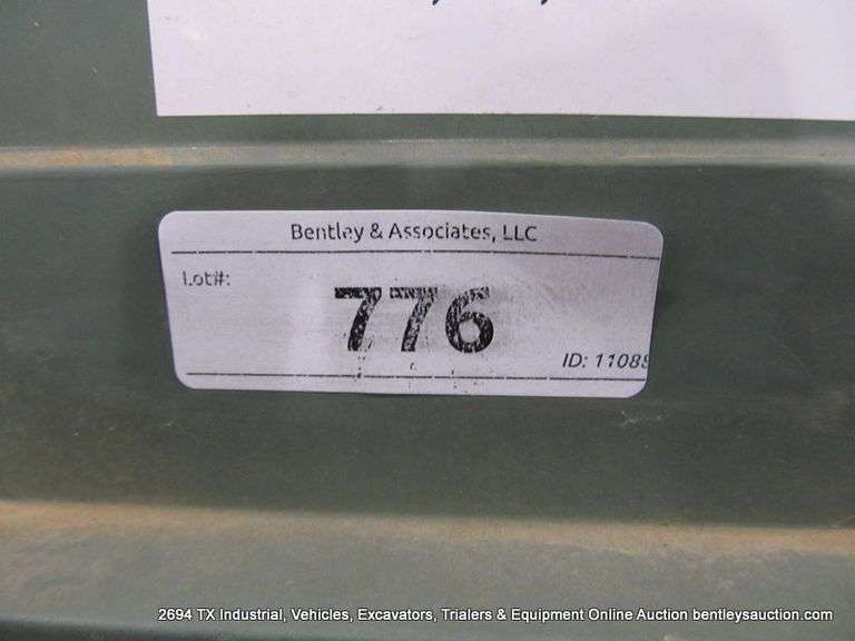 GREEN FIBERGLASS STORAGE CONTAINER, 60" X 32" X 42"