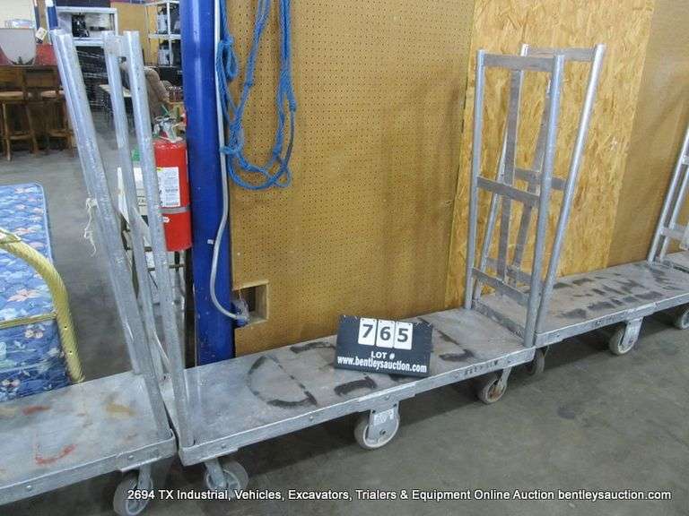 B&P ALUMINUM FLATBED  PUSH CART, 5' X 18"